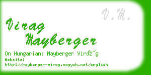 virag mayberger business card